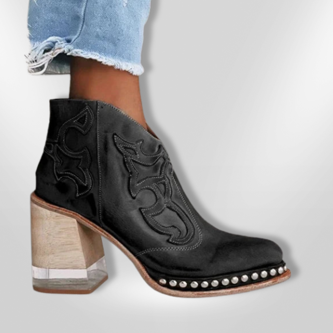 STEFANIA  | Embroidered Leather Boots