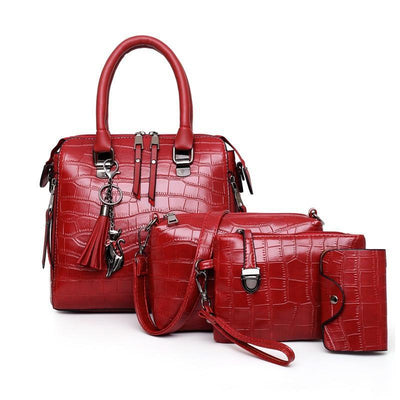 VALENTINA | 4 Piece Leather bag set