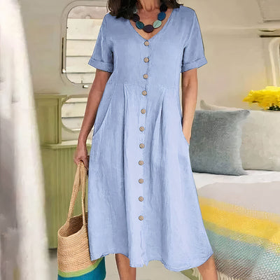 YASMIN | Effortless Button Dress