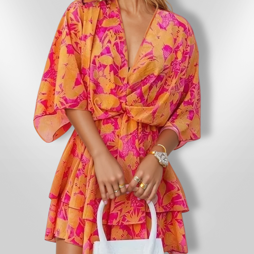 SUNSET BLISS | Ruffle Mini Dress