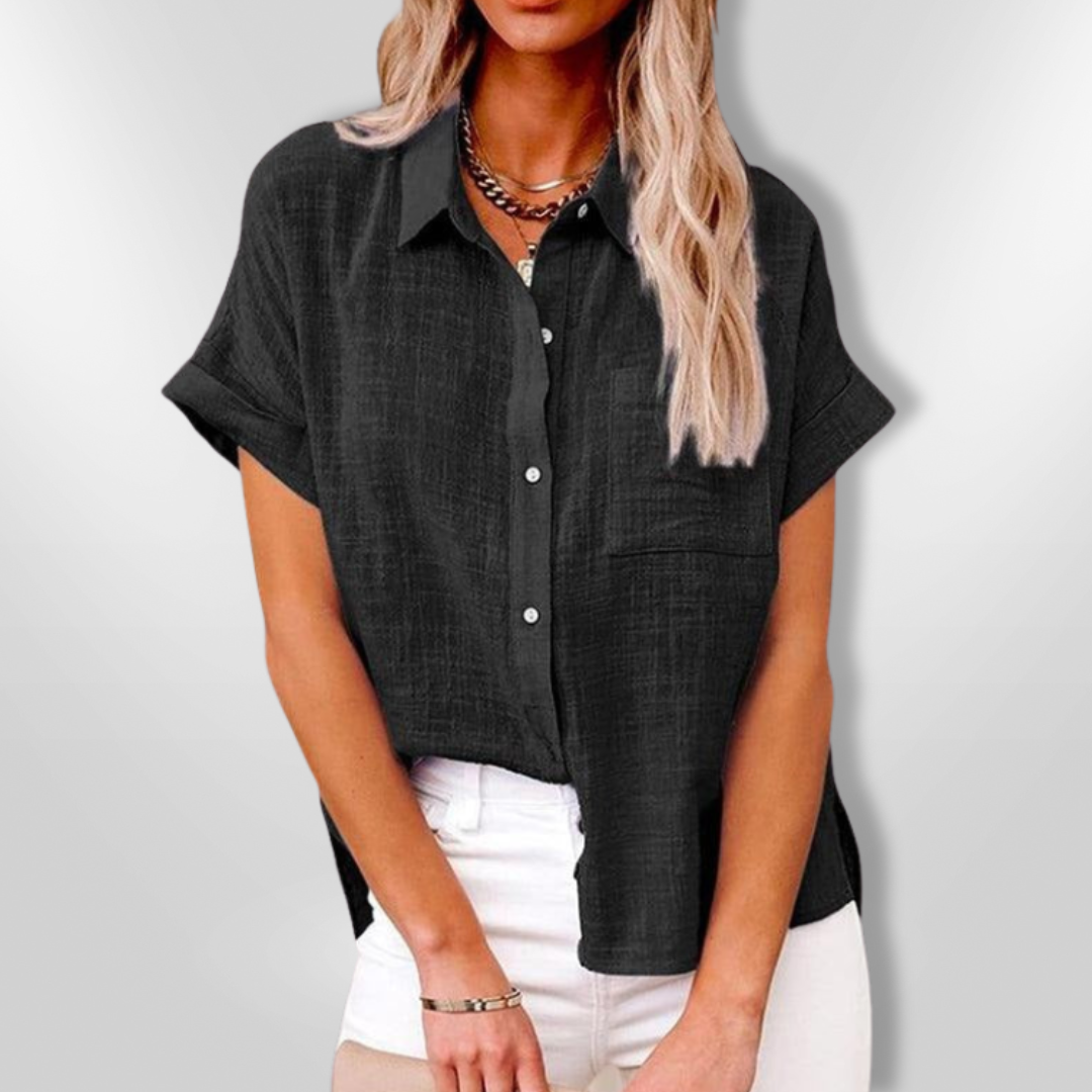 RONIA | Button-Up Linen Shirt