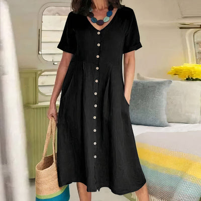 YASMIN | Effortless Button Dress