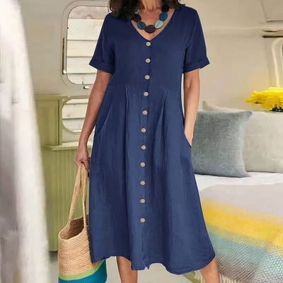 YASMIN | Effortless Button Dress
