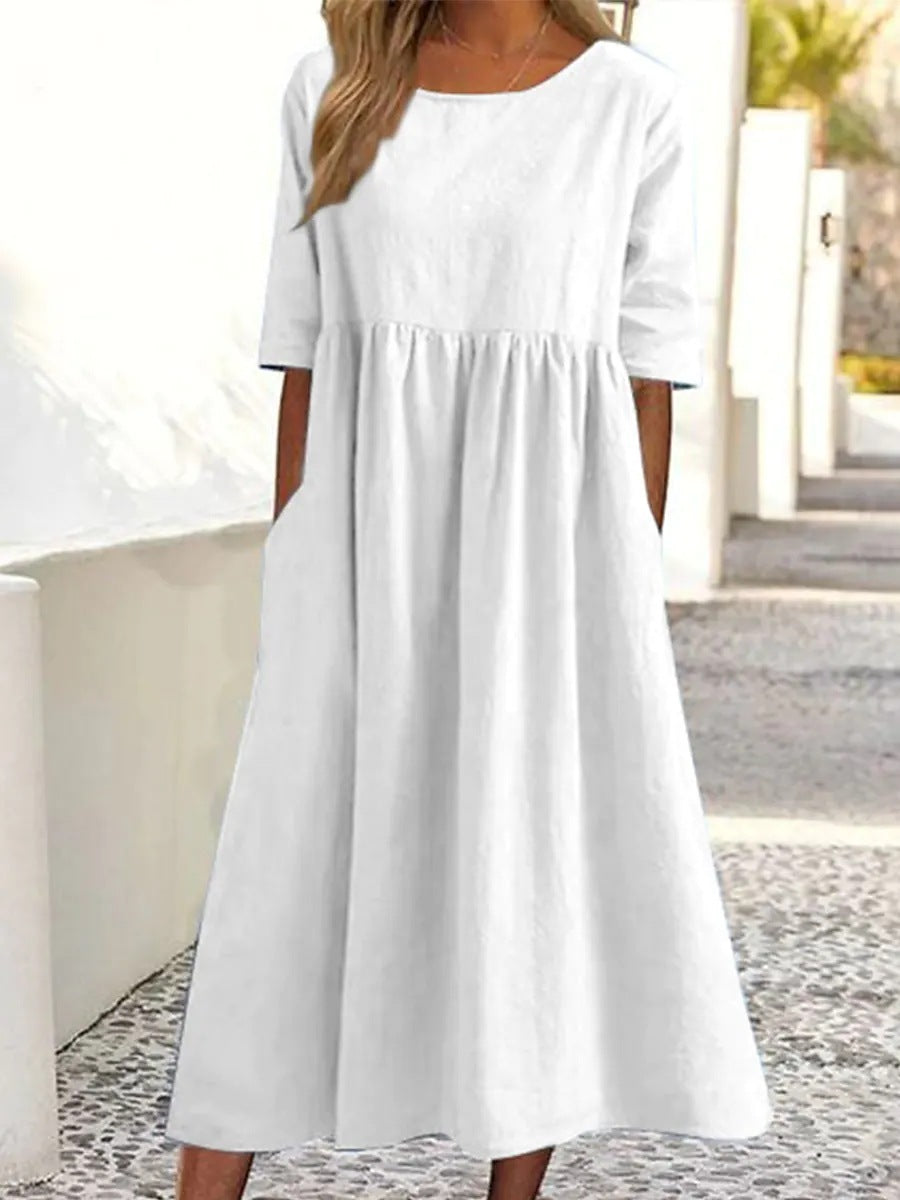 JAELLE | Midi dress with half sleeves