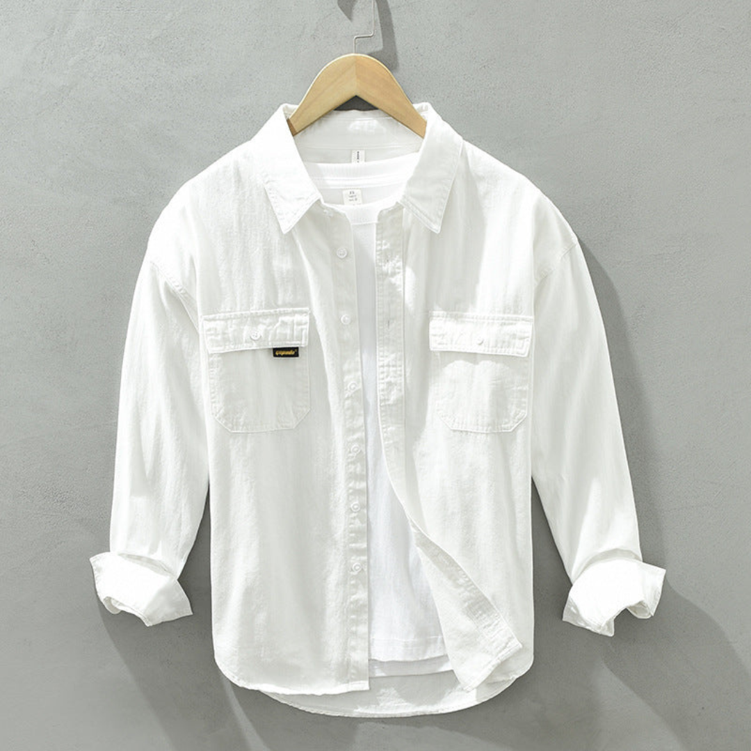 ETHAN | Men's Button-Up Shirt with Chest Pockets