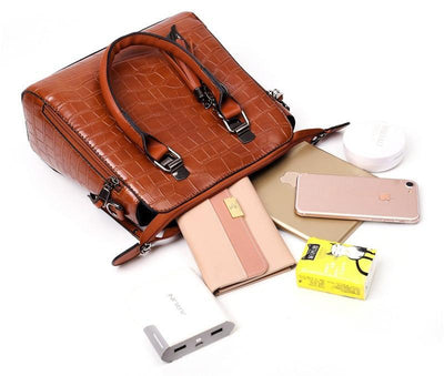 VALENTINA | 4 Piece Leather bag set
