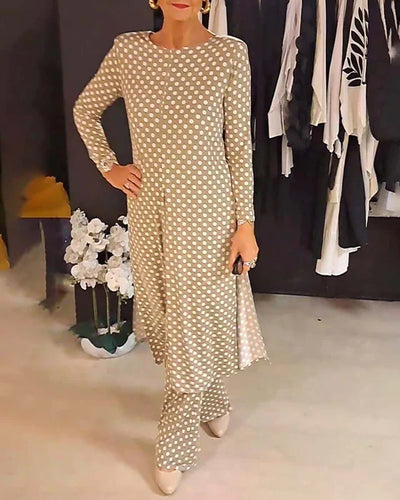 LILIANA | Polka Dot Print Two-Piece Set for Effortless Elegance and Versatile Summer Looks