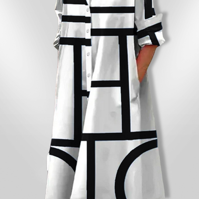 ESTELLE | Geometric dress with pockets