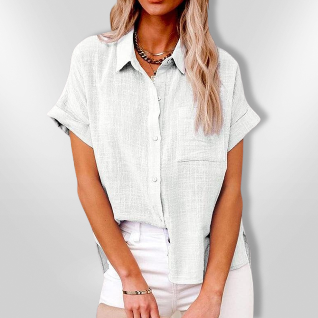 RONIA | Button-Up Linen Shirt