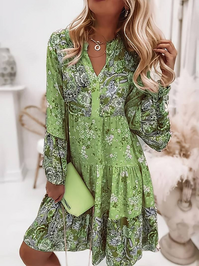 ASHLEY | Printed Boho Dress