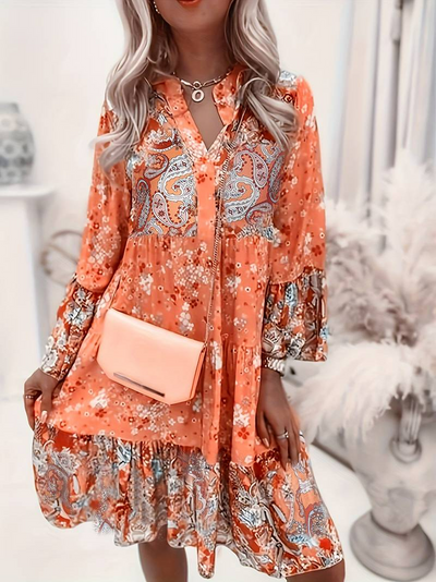 ASHLEY | Printed Boho Dress