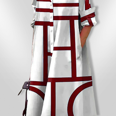ESTELLE | Geometric dress with pockets