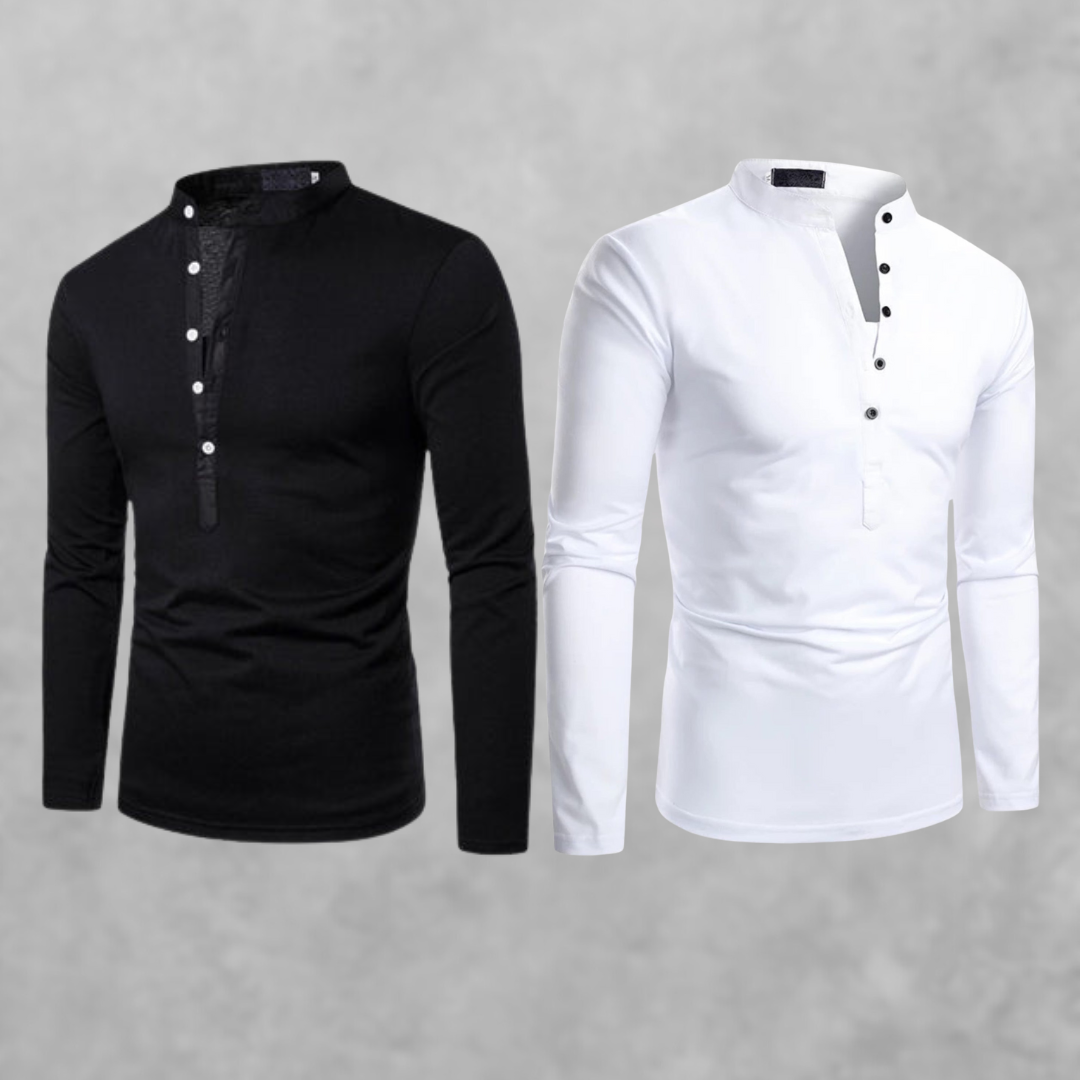 LIAM | Men's Long Sleeve Polo Shirt