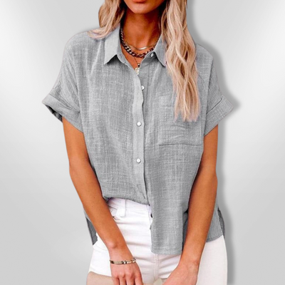 RONIA | Button-Up Linen Shirt