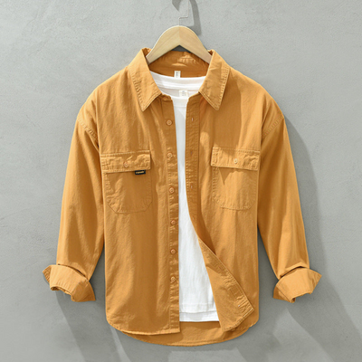 ETHAN | Men's Button-Up Shirt with Chest Pockets