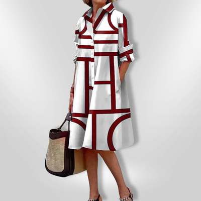 ESTELLE | Geometric dress with pockets