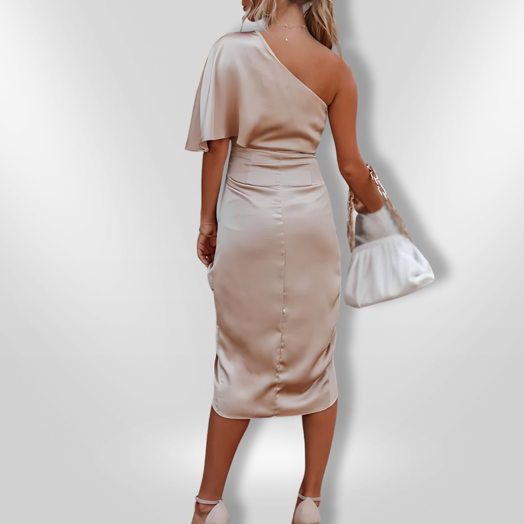 CHLOE | Elegant one shoulder dress
