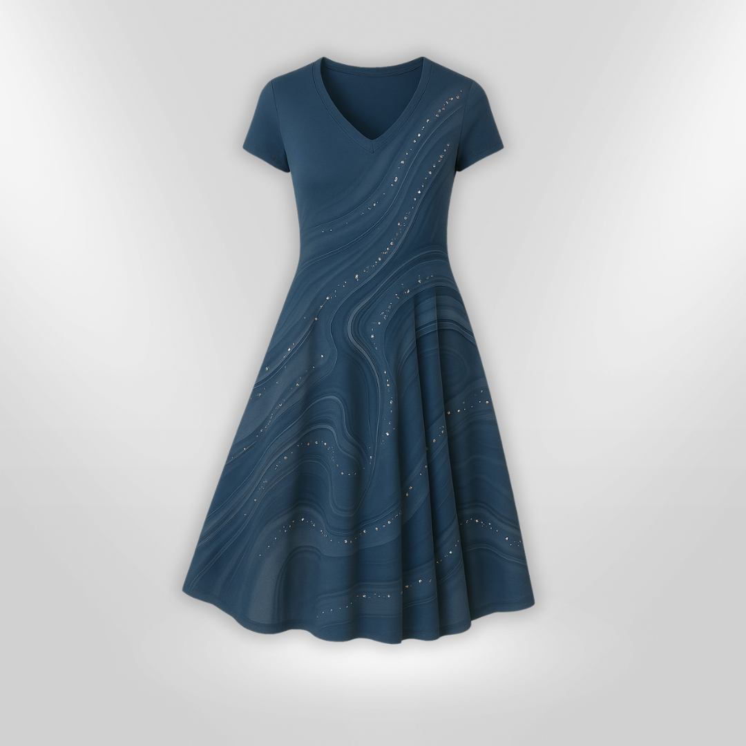 NAOMI | V-hals Midi Jurk