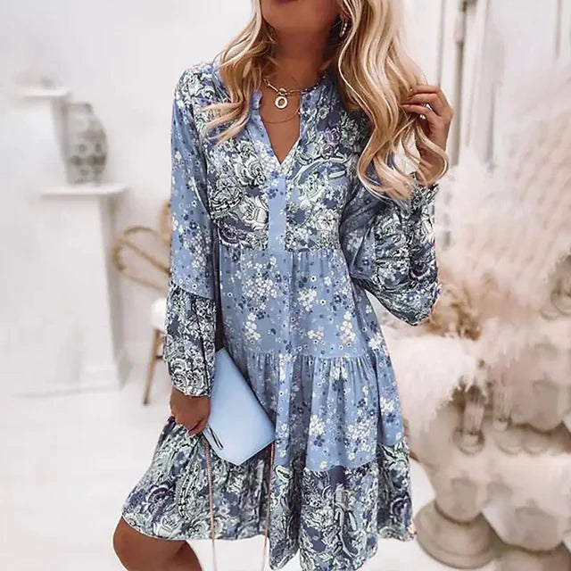 ASHLEY | Printed Boho Dress