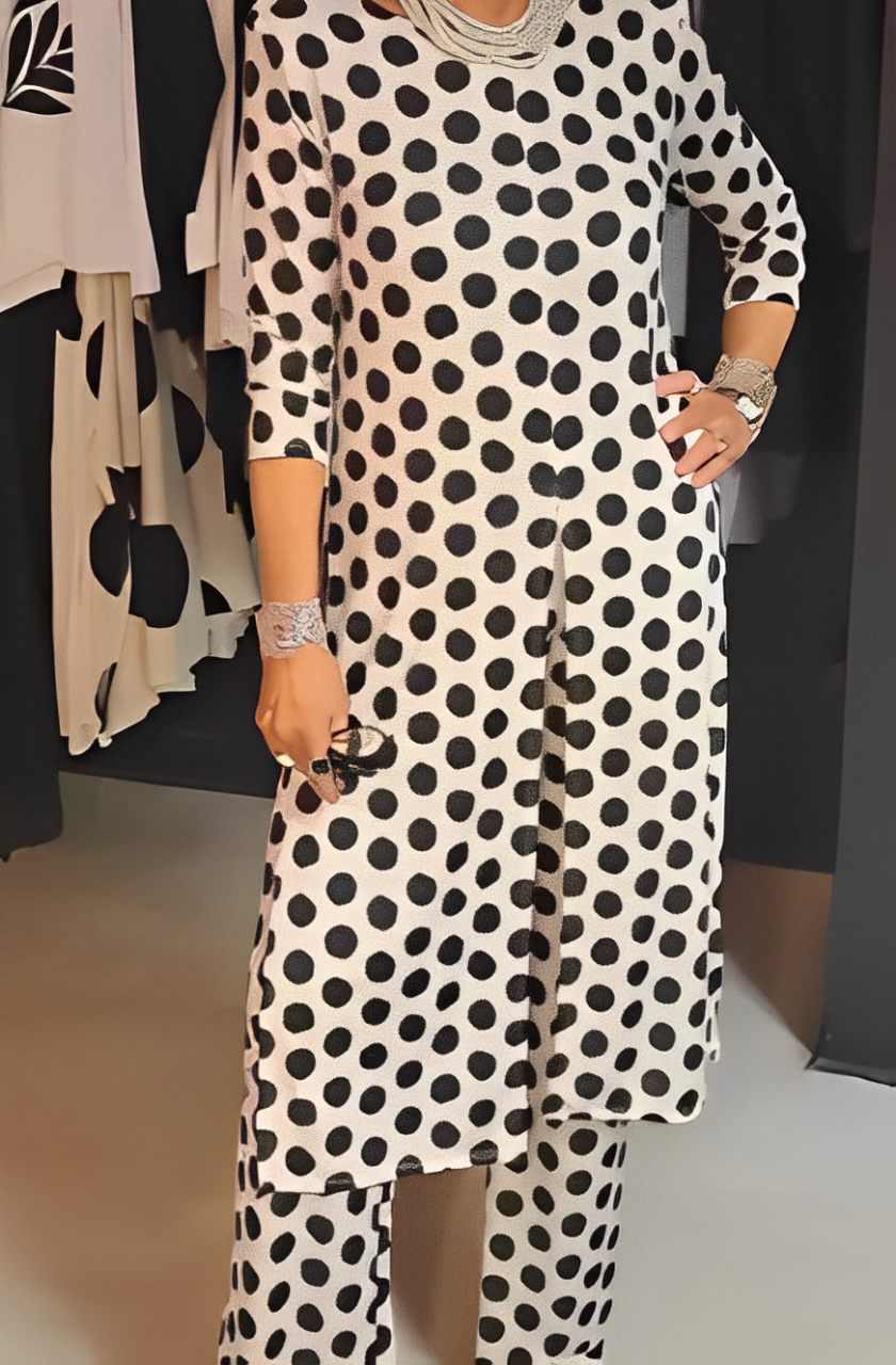 LILIANA | Polka Dot Print Two-Piece Set for Effortless Elegance and Versatile Summer Looks