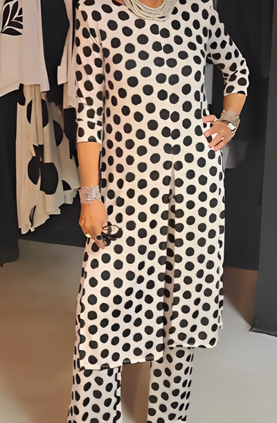 LILIANA | Polka Dot Print Two-Piece Set for Effortless Elegance and Versatile Summer Looks