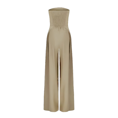 ALESSIA | Elegant Strapless Wide Leg Jumpsuit