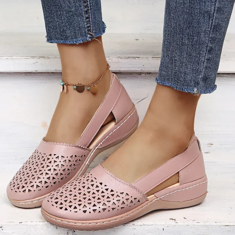 GRACIE | Perforated Slip-On Flats