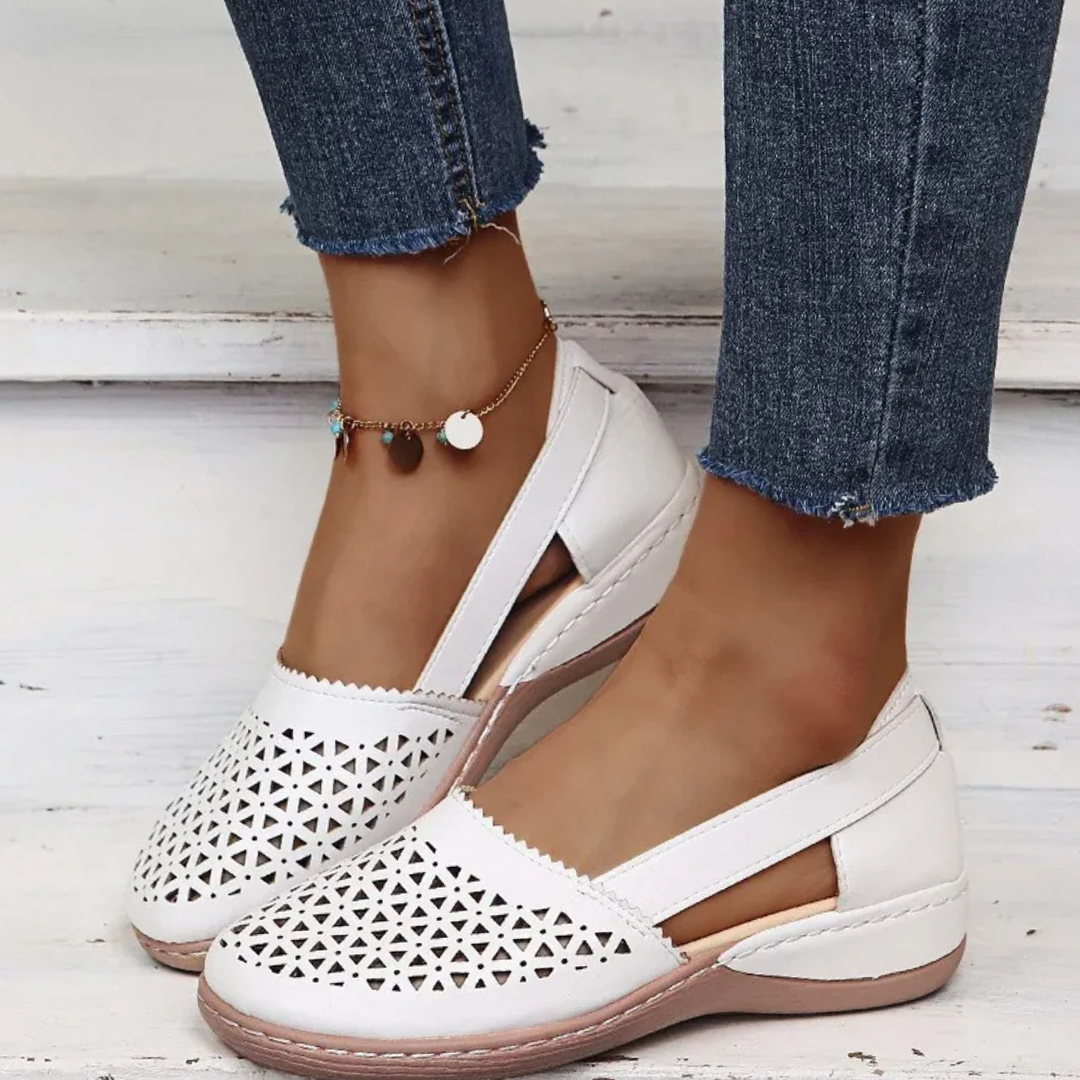 GRACIE | Perforated Slip-On Flats