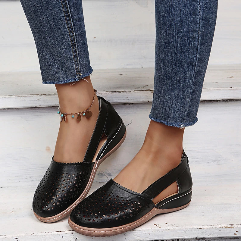 GRACIE | Perforated Slip-On Flats