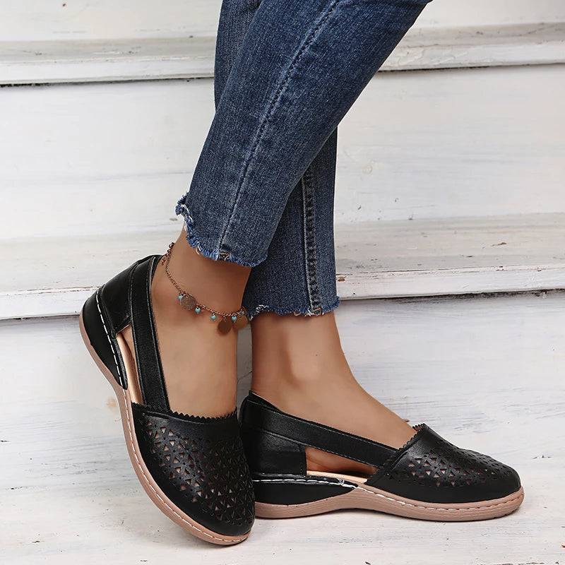 GRACIE | Perforated Slip-On Flats