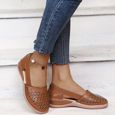 GRACIE | Perforated Slip-On Flats