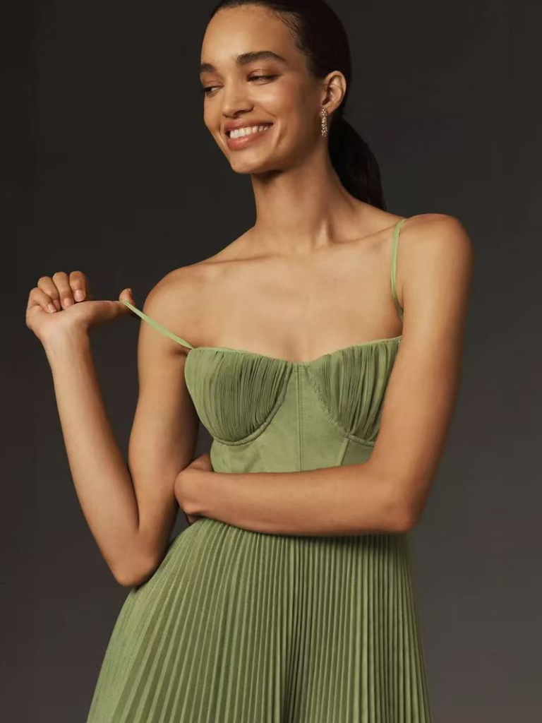 CLAIRE | Stylish Green Dress