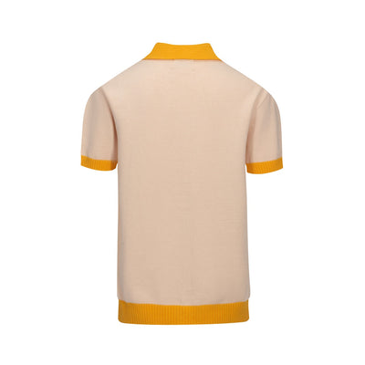 JAMES | Men's Casual 60's Retro Geometric Knitted Short Sleeve Cardigan
