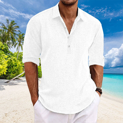 TYLER |  Casual Linen Long Sleeve Shirt