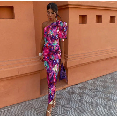 YLLANA | Women's Off-the-Shoulder Midi Dress