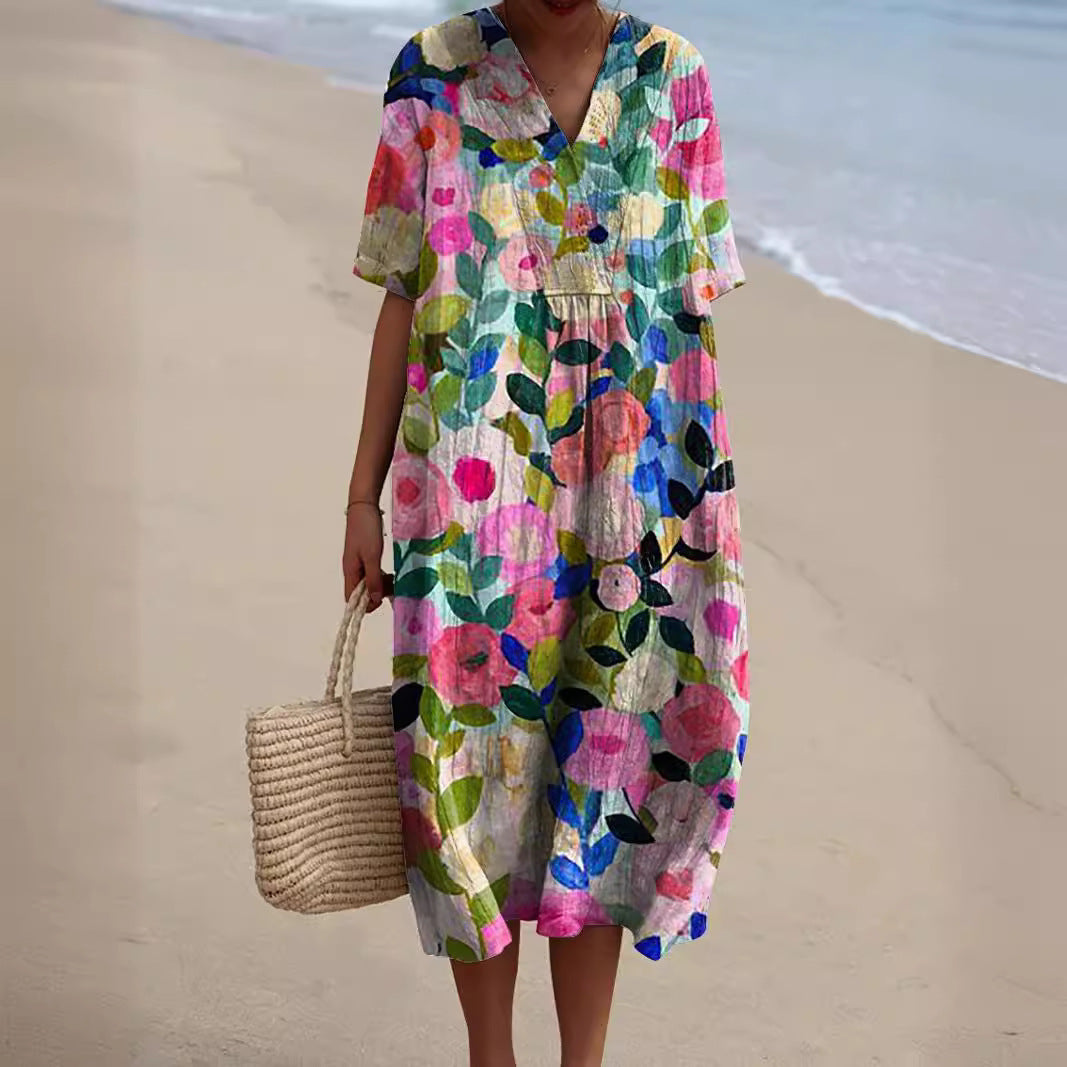 MARIE |  Multicolor Flower Dress