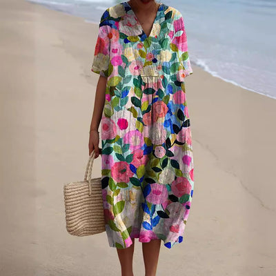 MARIE |  Multicolor Flower Dress