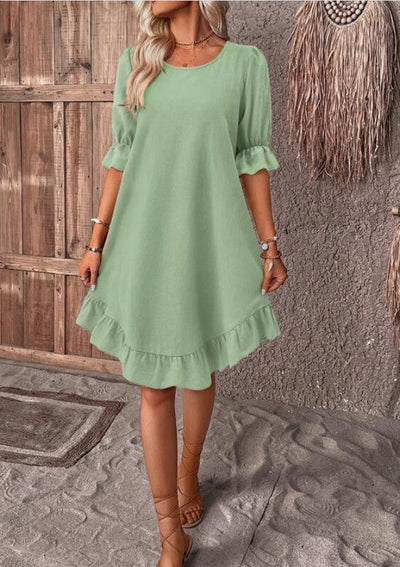 ISOLDE | Chic Ruffle Hem Dress
