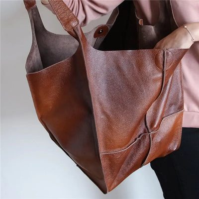 ﻿MILLY | Oversized Leather Tote Bag