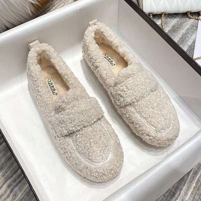ALICE | Stylish Fuzzy Winter Loafers