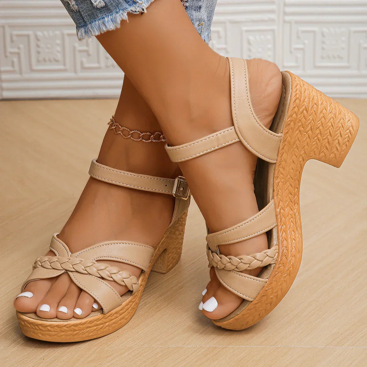 AVA | Elegant Orthopedic Sandals with Refined Mid-Heel Design