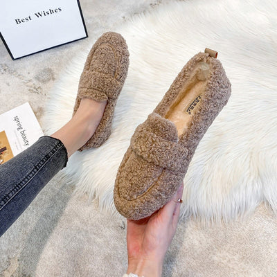 ALICE | Stylish Fuzzy Winter Loafers