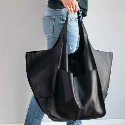 ﻿MILLY | Oversized Leather Tote Bag
