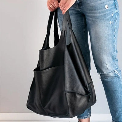 ﻿MILLY | Oversized Leather Tote Bag