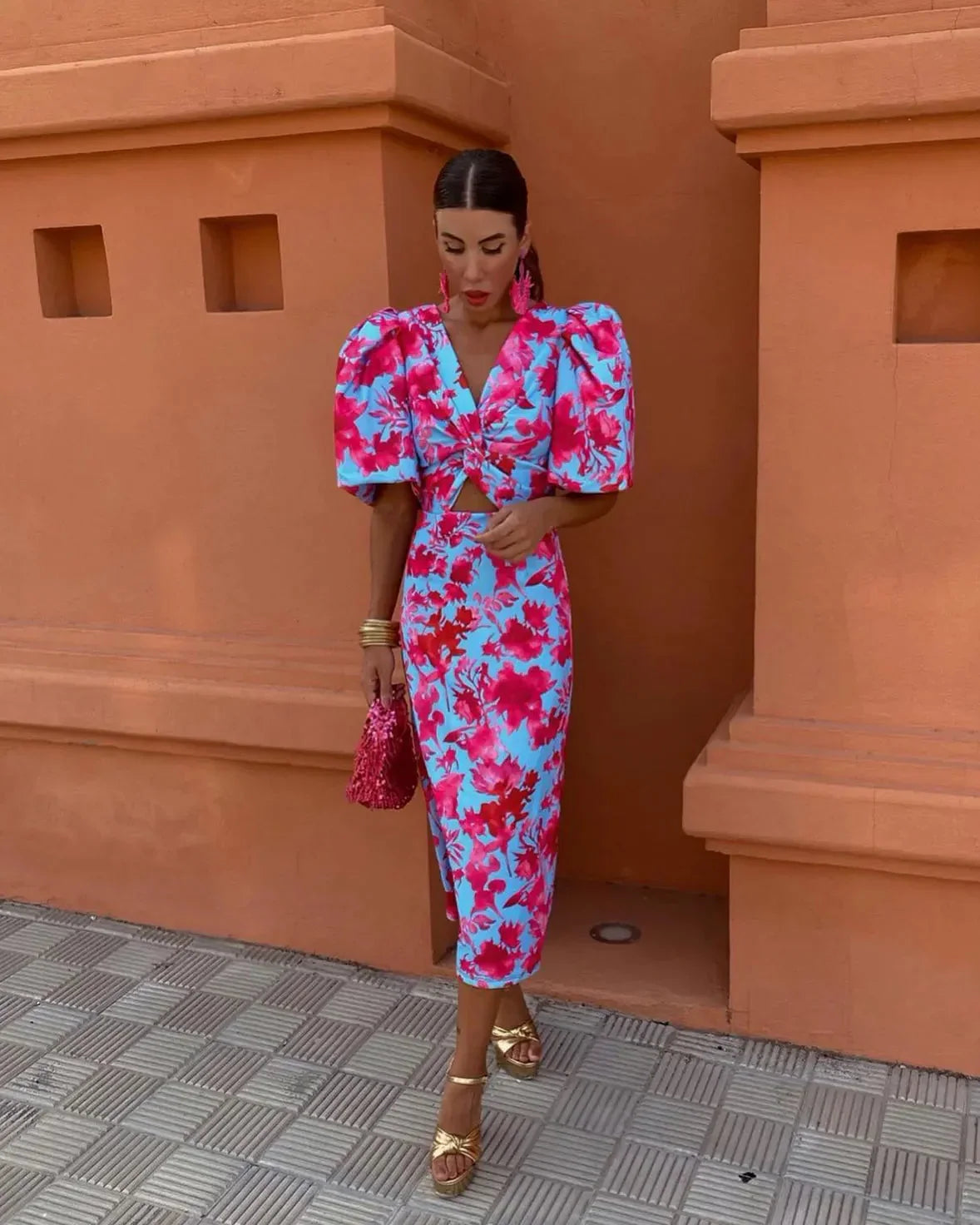 SIMONA | Spring Dress with Puff Sleeves