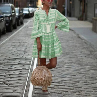 ANIKA | Boho Chic Striped Tunic Dress