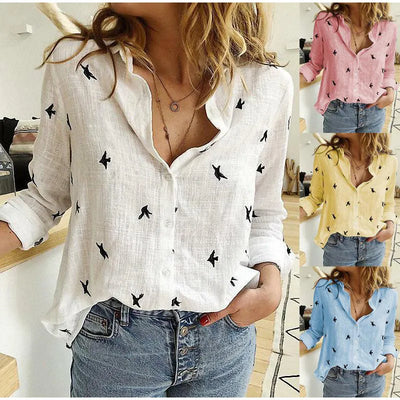 SABRINA | Cotton Long Sleeve Shirt Top