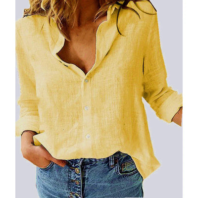 SABRINA | Cotton Long Sleeve Shirt Top