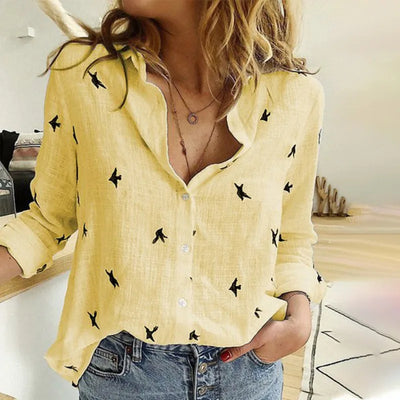 SABRINA | Cotton Long Sleeve Shirt Top
