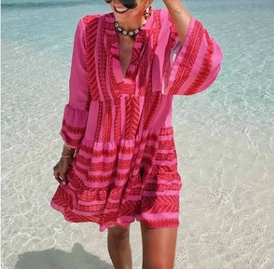 ANIKA | Boho Chic Striped Tunic Dress